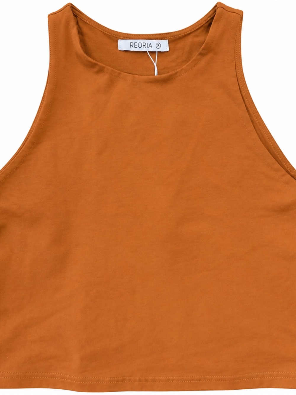 ReoRia Women's Rust Orange High Scoop Tank